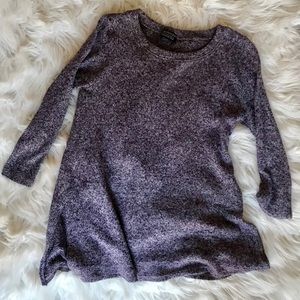 Papermoon - Purple Heathered Side-Slit Sweater